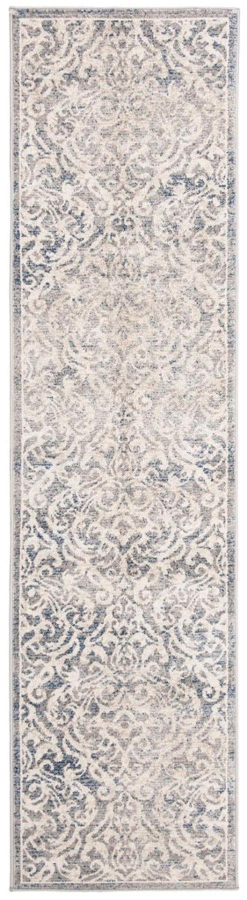 Safavieh Brentwood Powerloomed Jute Backing Traditional Rug in Light Grey / Blue