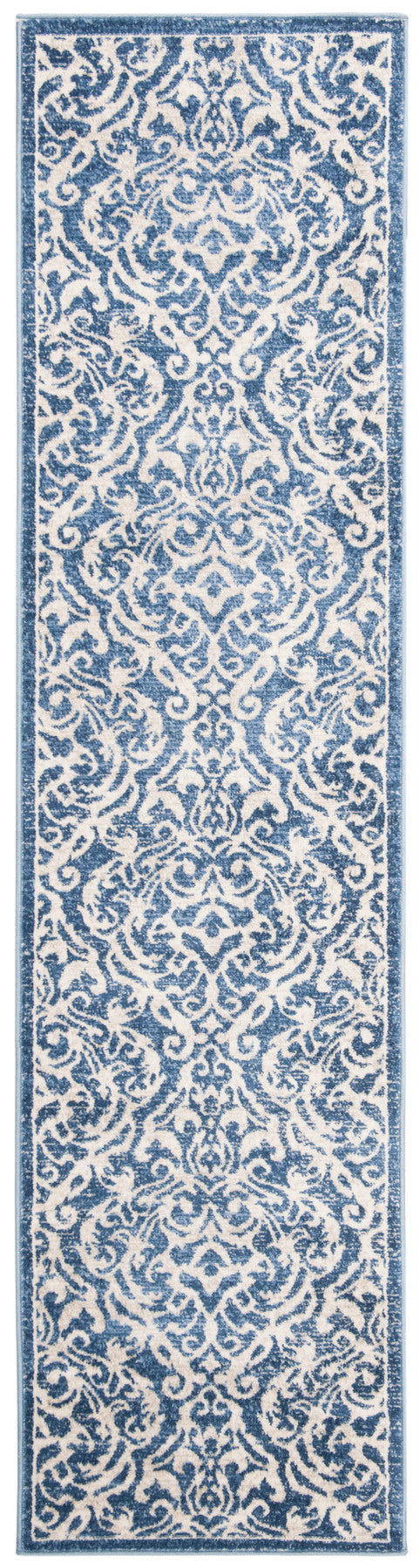 Safavieh Brentwood Powerloomed Jute Backing Traditional Rug in Navy / Creme