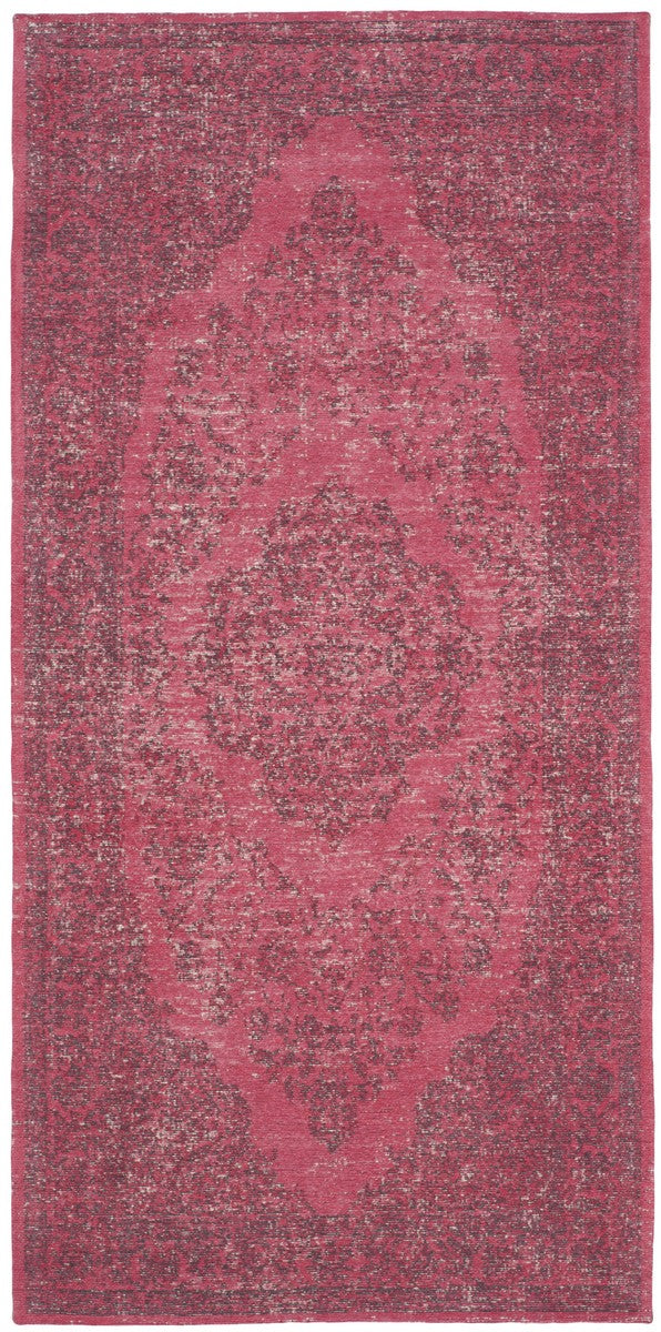 Safavieh Clv-Classic Vintage Power Loomed Cotton Backing Rugs In Fuchsia