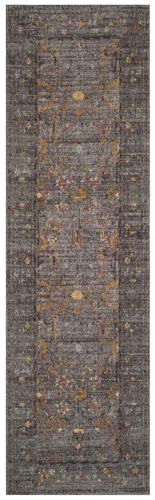 Safavieh Clv-Classic Vintage Power Loomed Cotton Backing Rugs In Grey / Gold