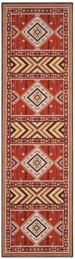 Safavieh Clv-Classic Vintage Power Loomed Cotton Backing Rugs In Orange / Gold