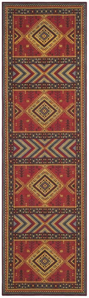 Safavieh Clv-Classic Vintage Power Loomed Cotton Backing Rugs In Red / Slate