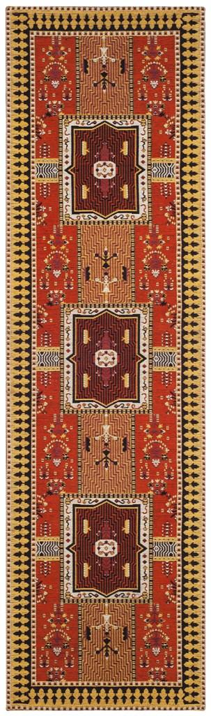 Safavieh Clv-Classic Vintage Power Loomed Cotton Backing Rugs In Orange / Gold