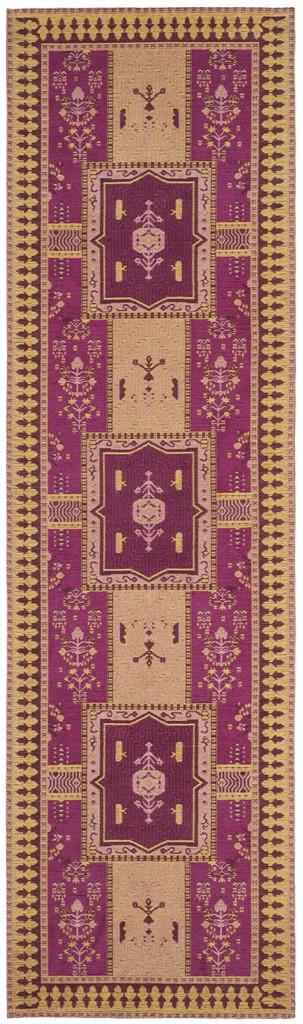 Safavieh Clv-Classic Vintage Power Loomed Cotton Backing Rugs In Fuchsia / Gold