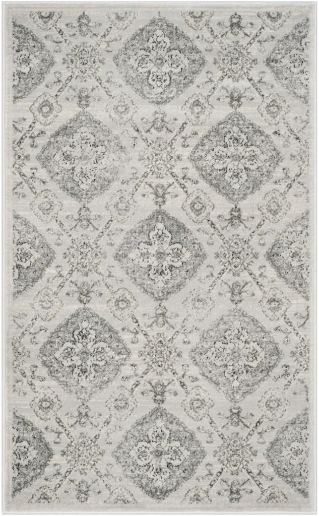 Safavieh Carnegie Power Loomed Jute Backing Rugs In Silver / Grey