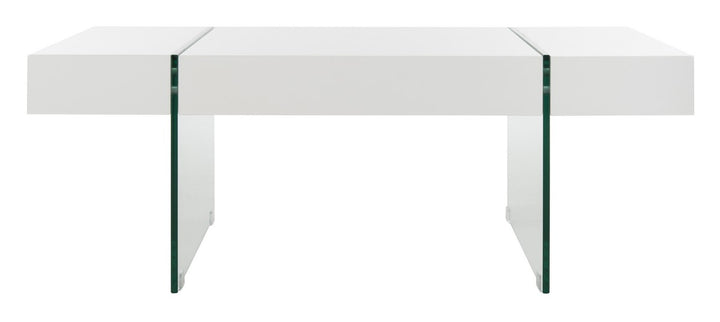 Safavieh Jacob Rectangular Glass Leg Modern Coffee Table