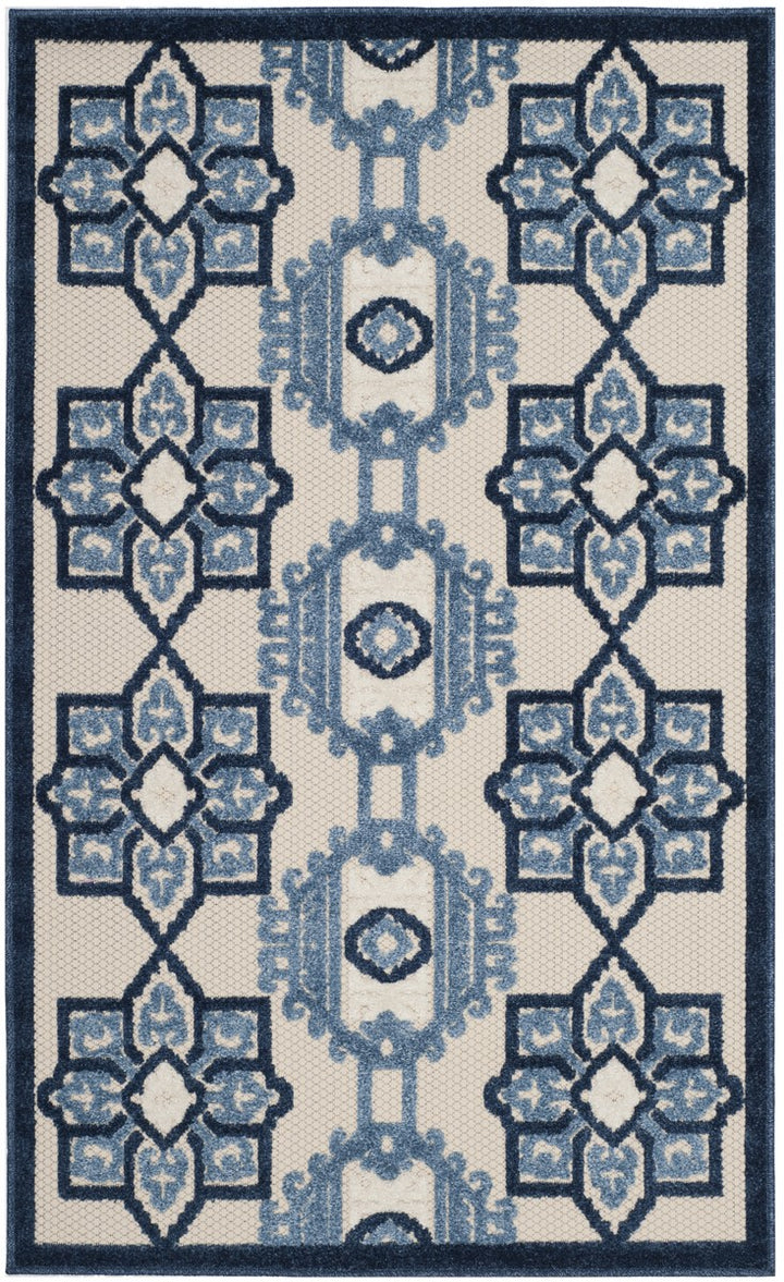 Safavieh Cottage Power Loomed Jute Backing Rugs In Ivory / Blue