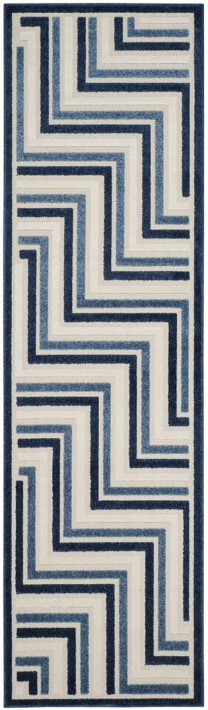 Safavieh Cottage Power Loomed Jute Backing Rugs In Cream / Blue