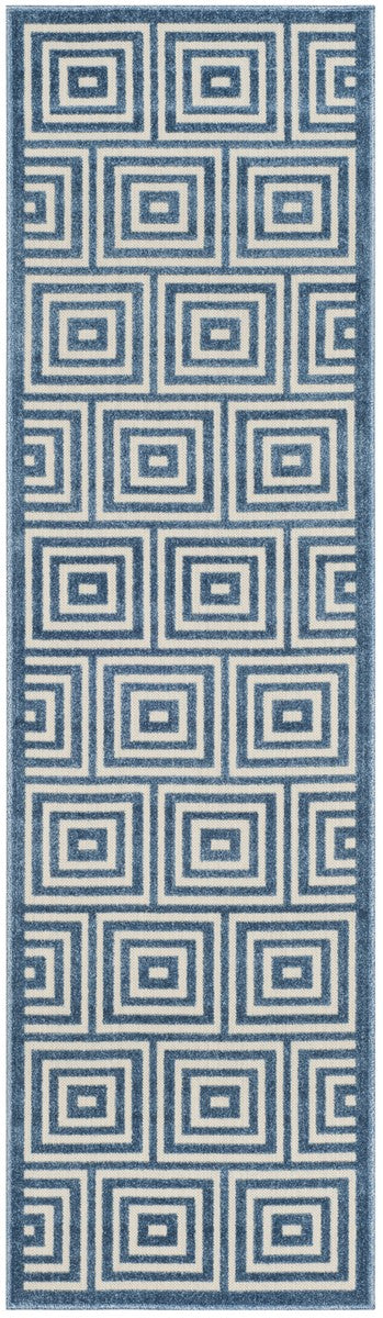 Safavieh Cottage Power Loomed Jute Backing Rugs In Cream / Light Blue