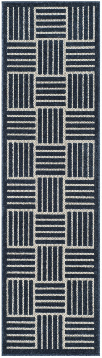 Safavieh Cottage Power Loomed Jute Backing Rugs In Blue / Grey