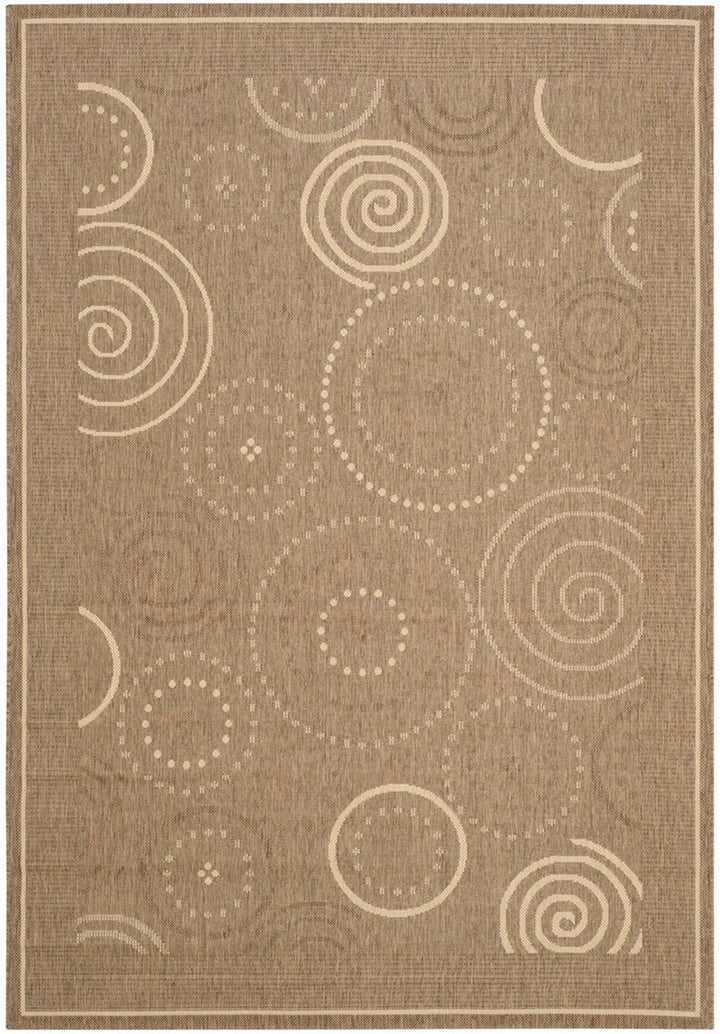 Safavieh Courtyard Power Loomed Latex Backing Rugs In Brown / Natural