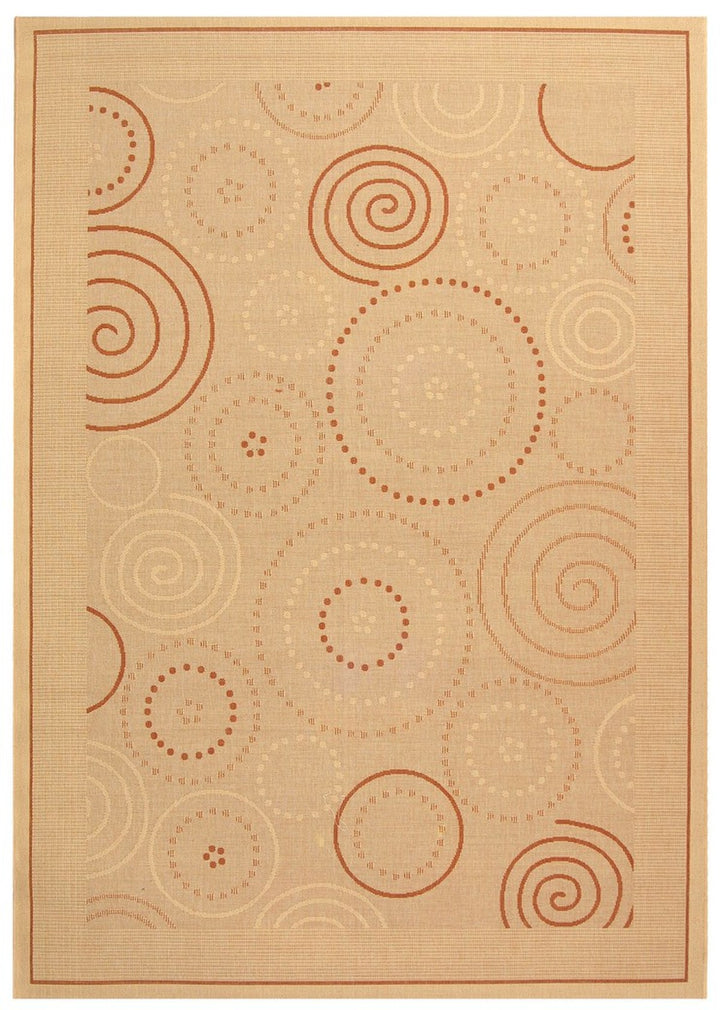 Safavieh Courtyard Power Loomed Latex Backing Rugs In Natural / Terra