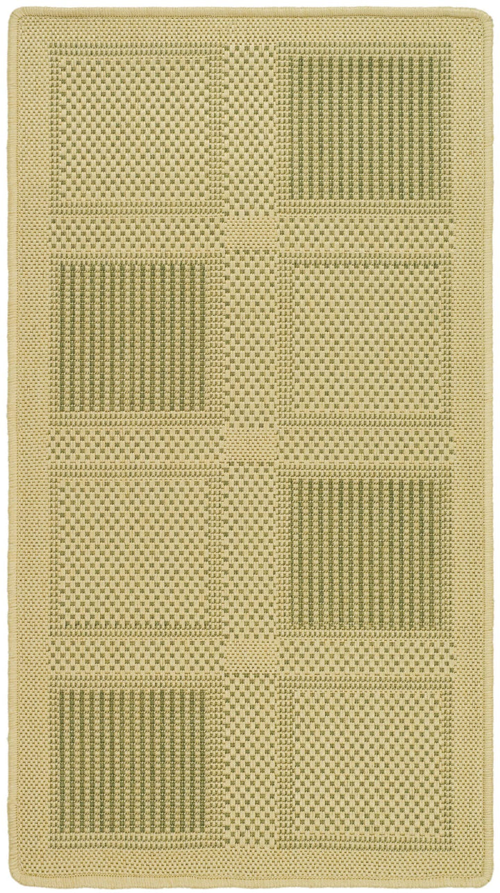 Safavieh Courtyard Power Loomed Latex Backing Rugs In Natural / Olive