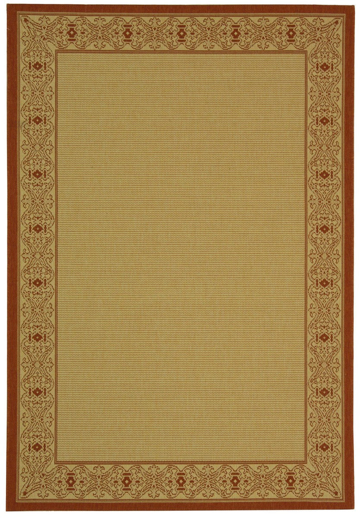 Safavieh Courtyard Power Loomed Latex Backing Rugs In Natural / Terra