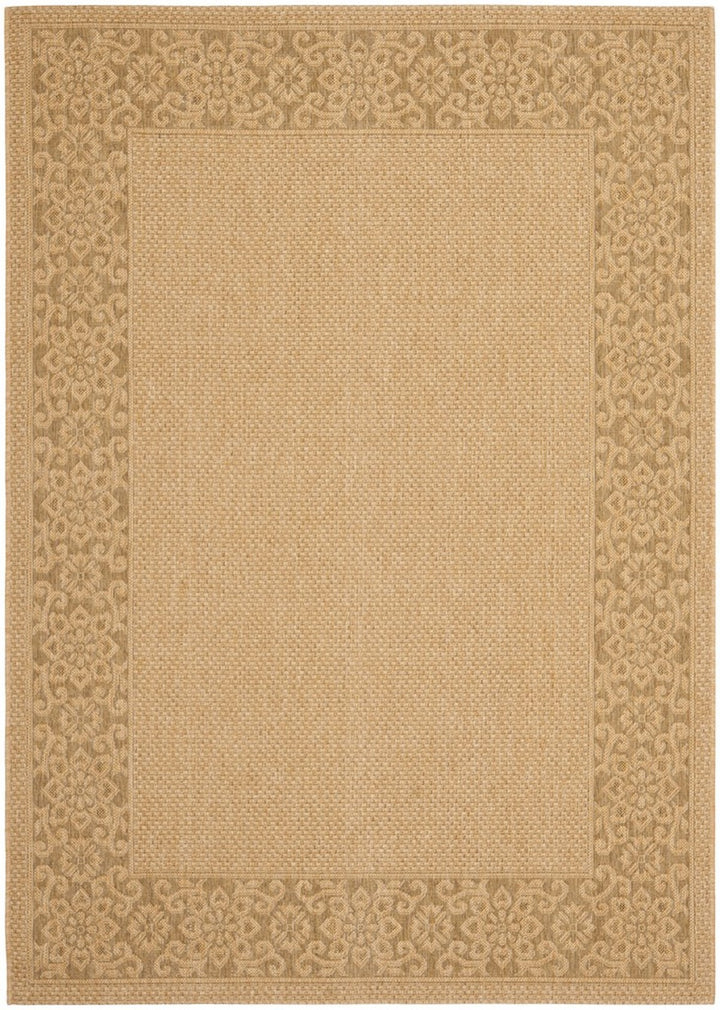 Safavieh Courtyard Power Loomed Latex Backing Rugs In Natural / Gold