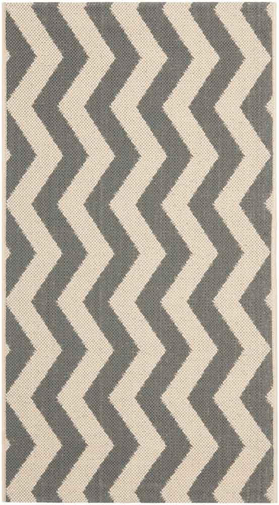 Safavieh Courtyard Power Loomed Latex Backing Rugs In Grey / Beige