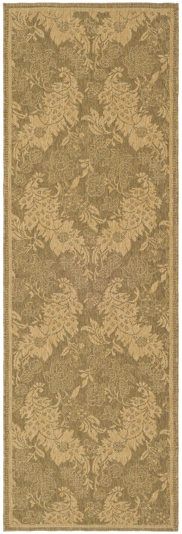 Safavieh Courtyard Power Loomed Latex Backing Rugs In Gold / Natural