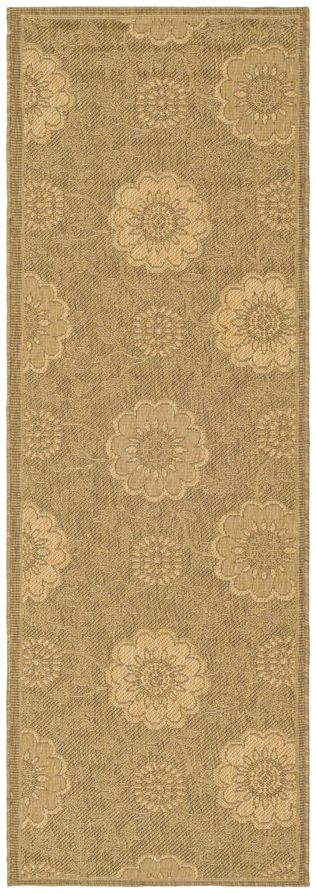 Safavieh Courtyard Power Loomed Latex Backing Rugs In Gold / Natural