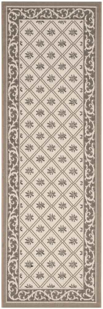 Safavieh Courtyard Power Loomed Latex Backing Rugs In Beige / Dark Beig