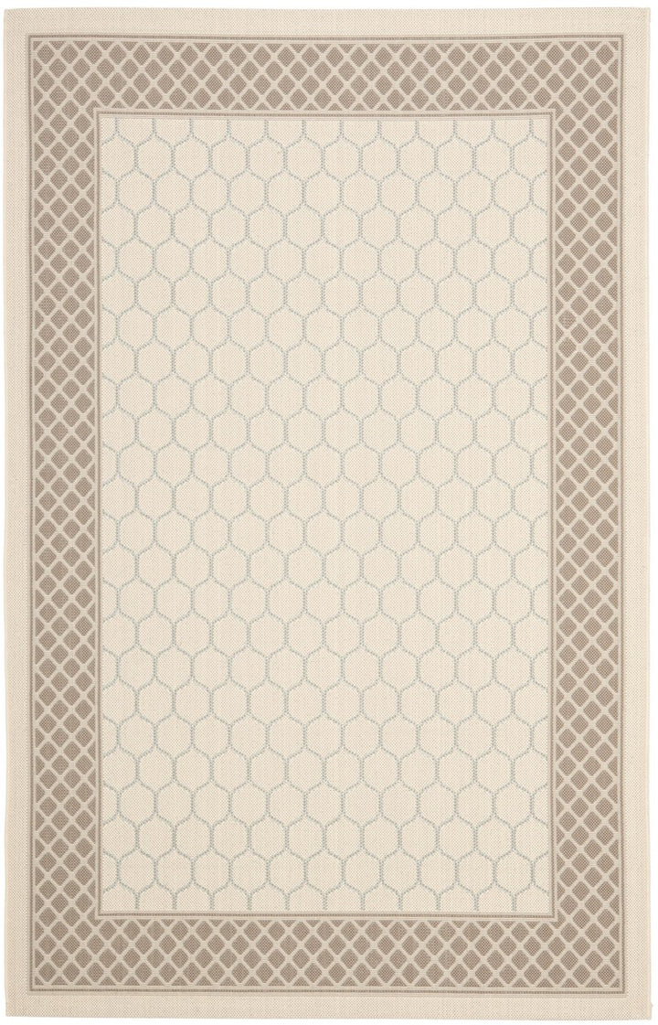 Safavieh Courtyard Power Loomed Latex Backing Rugs In Beige / Dark Beig