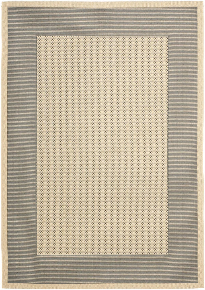 Safavieh Courtyard Power Loomed Latex Backing Rugs In Grey / Cream