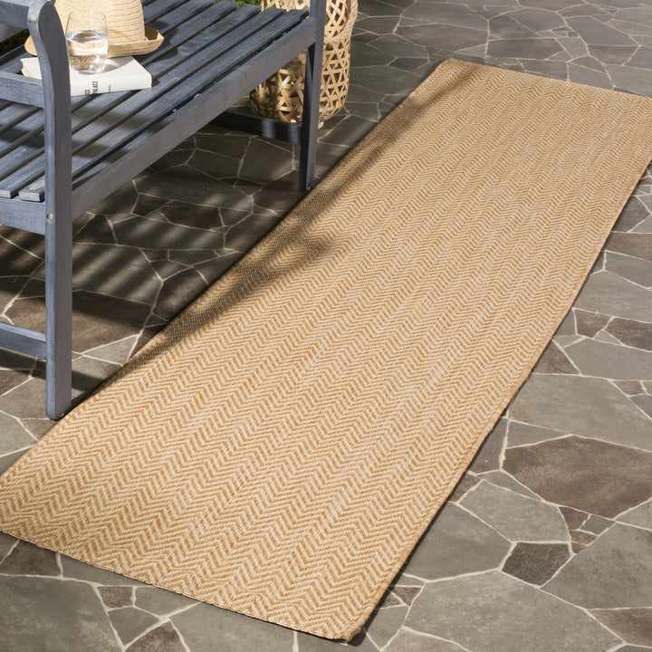 Safavieh Courtyard Power Loomed Latex Backing Rugs In Natural / Cream