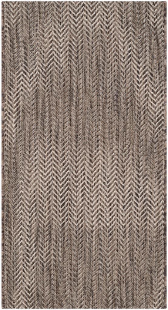 Safavieh Courtyard Power Loomed Latex Backing Rugs In Brown / Beige