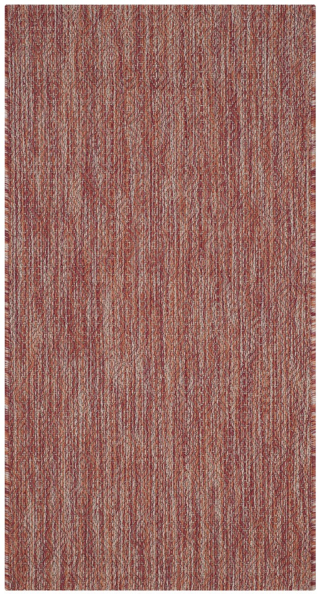 Safavieh Courtyard Power Loomed Latex Backing Rugs In Red / Red