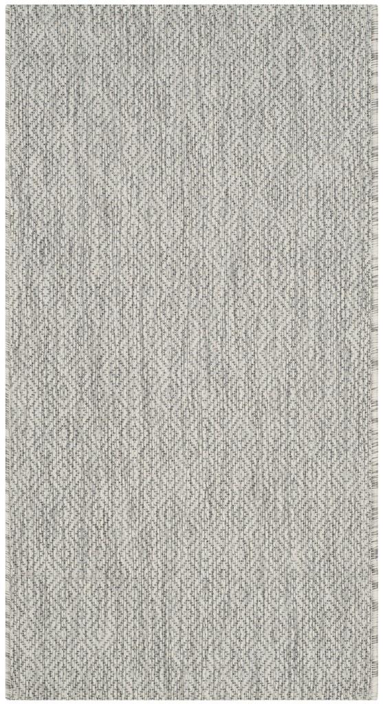 Safavieh Courtyard Power Loomed Latex Backing Rugs In Grey / Grey