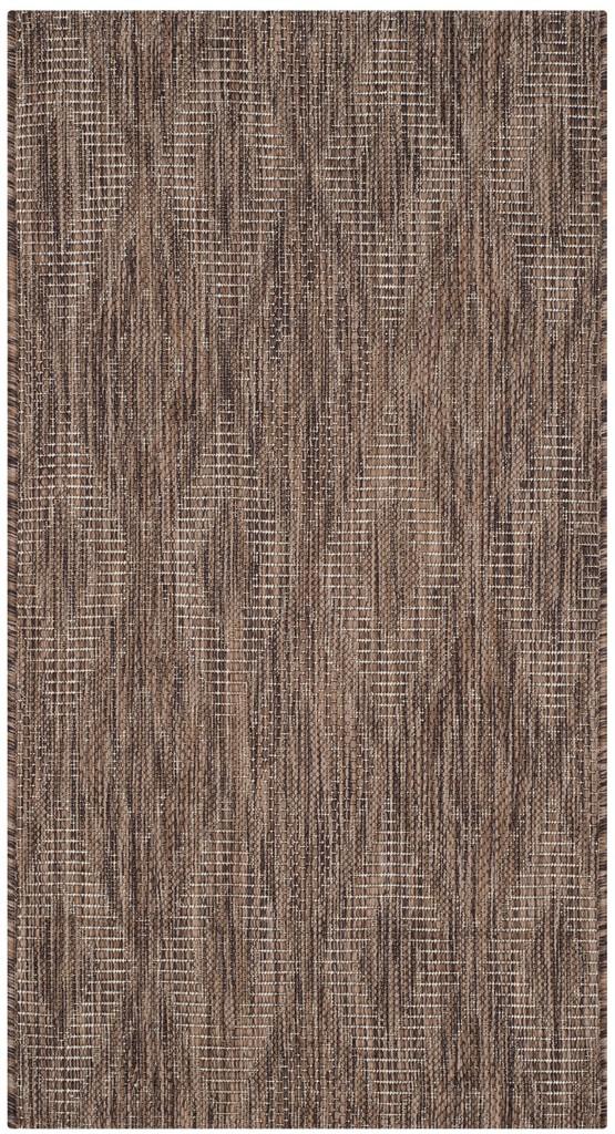 Safavieh Courtyard Power Loomed Latex Backing Rugs In Brown / Brown