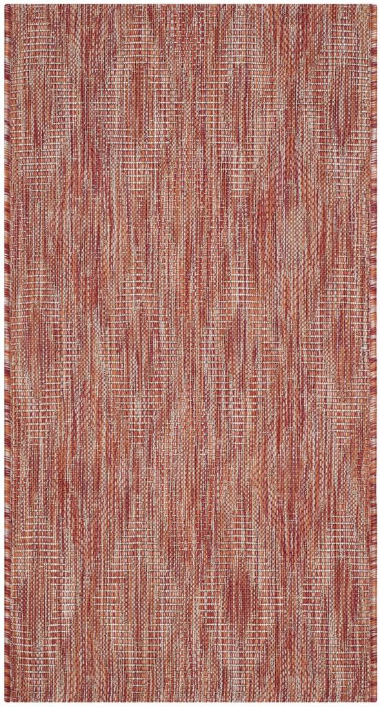 Safavieh Courtyard Power Loomed Latex Backing Rugs In Red / Red