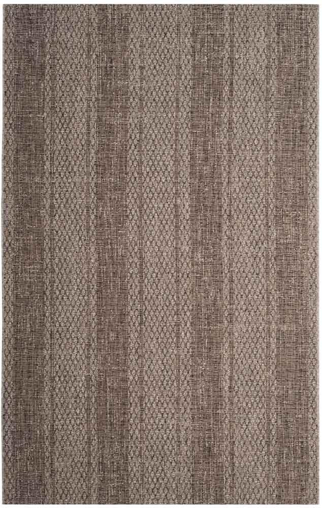 Safavieh Courtyard Power Loomed Latex Backing Rugs In Light Beige / Light Brown