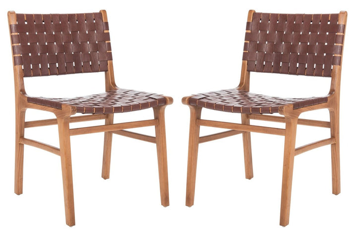 Safavieh Taika Woven Leather Dining Chair