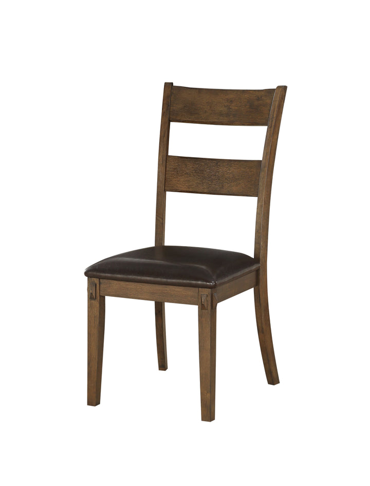 ACME Nabirye Side Chair (Set-2), PU & Dark Oak