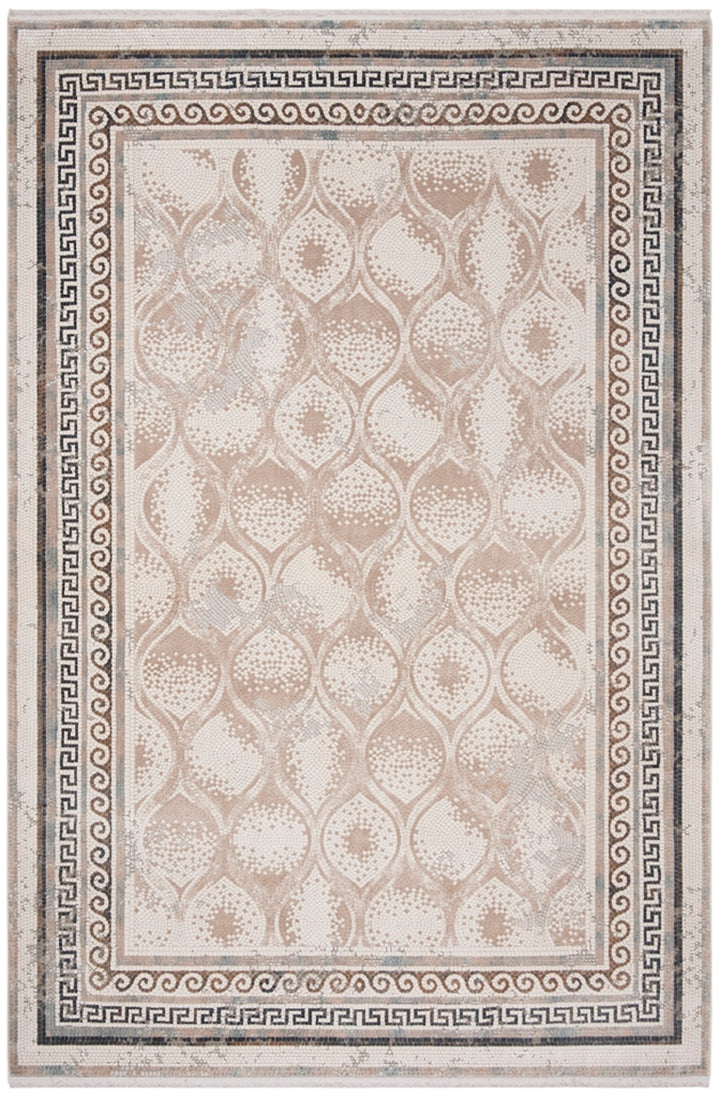 Safavieh Eclipse 100 Power Loomed Cotton & Latex Backing Rugs In Beige / Brown