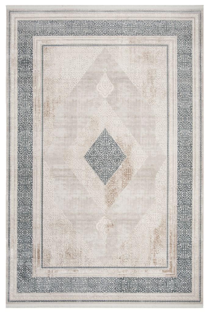 Safavieh Eclipse 100 Power Loomed Cotton & Latex Backing Rugs In Beige / Grey