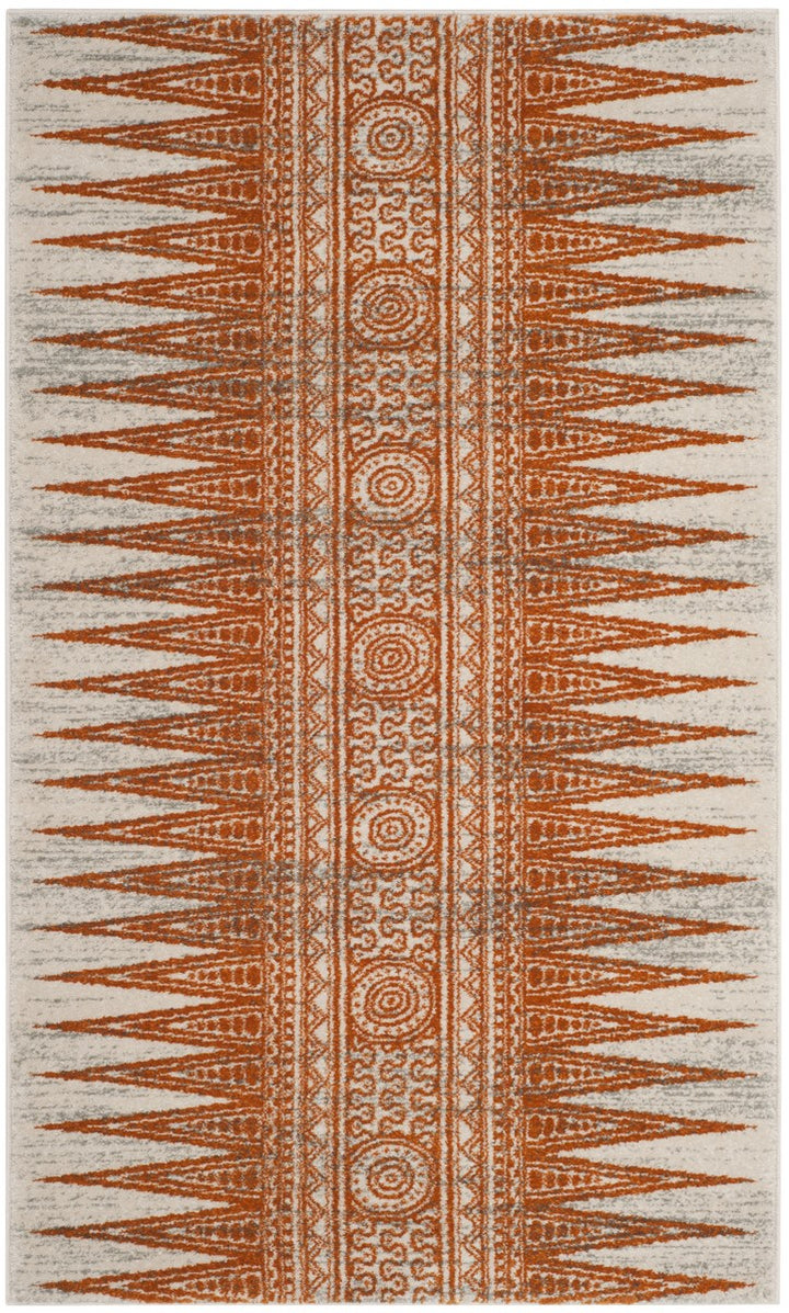 Safavieh Evoke Power Loomed Jute Backing Rugs In Ivory / Orange