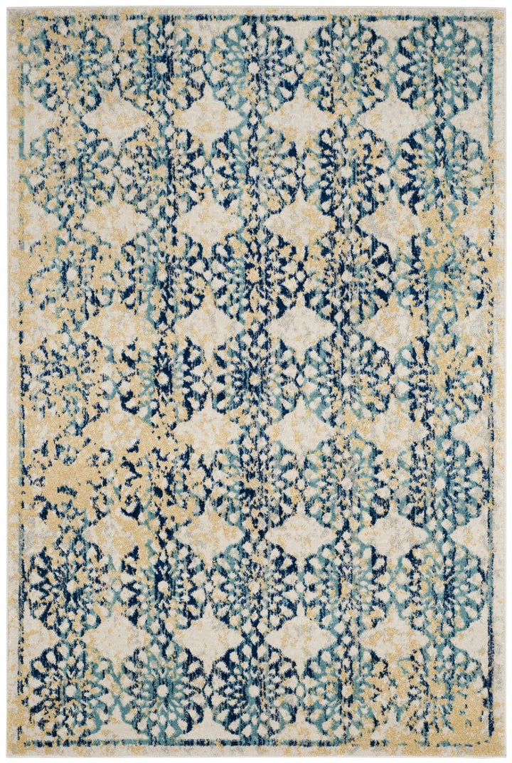 Safavieh Evoke Power Loomed Jute Backing Rugs In Ivory / Blue