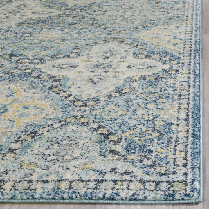 Safavieh Evoke Power Loomed Jute Backing Rugs In Light Blue / Ivory