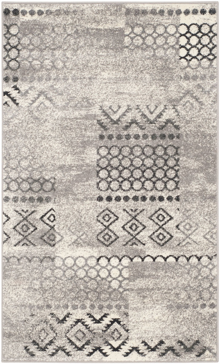 Safavieh Evoke Power Loomed Jute Backing Rugs In Cream / Dark Grey