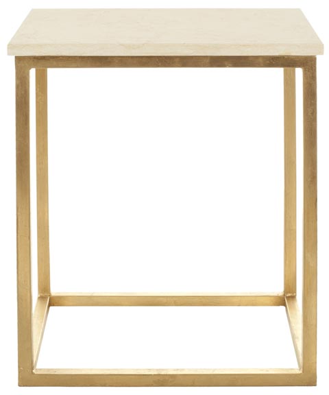 Safavieh Tad Faux Marble Gold Foil Accent Table