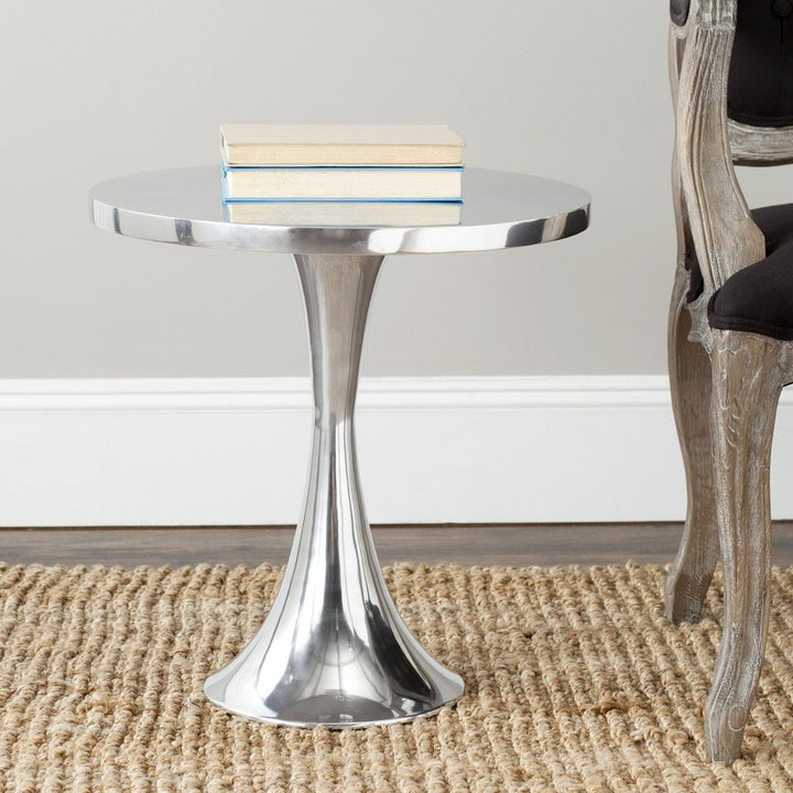 Safavieh Galium Aluminum Round Top Side Table