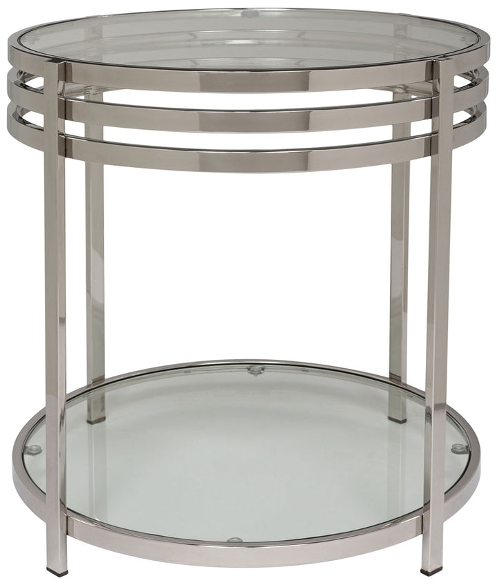 Safavieh Malory Chrome End Table With Glass Top