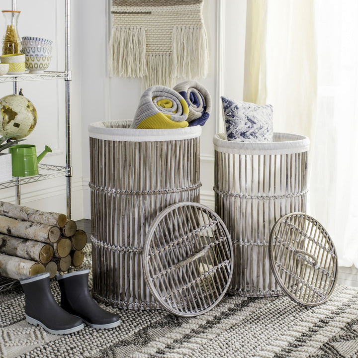 Safavieh Libby Rattan Storage Hamper With Liner