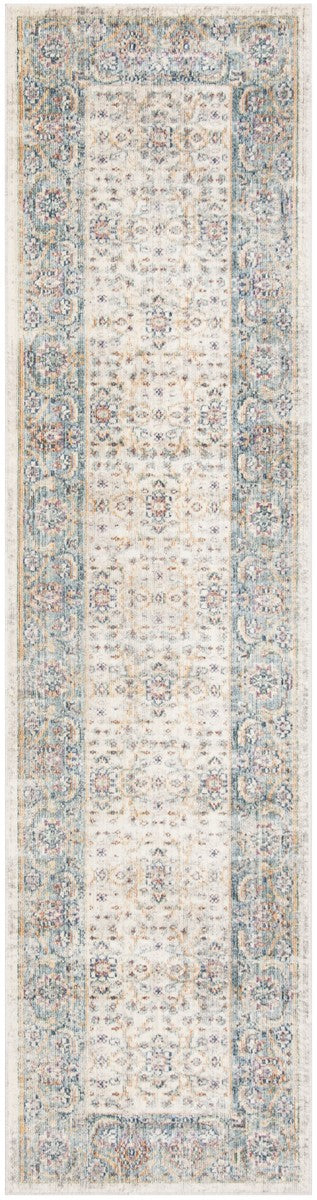 Safavieh Illusion Power Loomed Cotton Backing Rugs In Cream / Light Blue