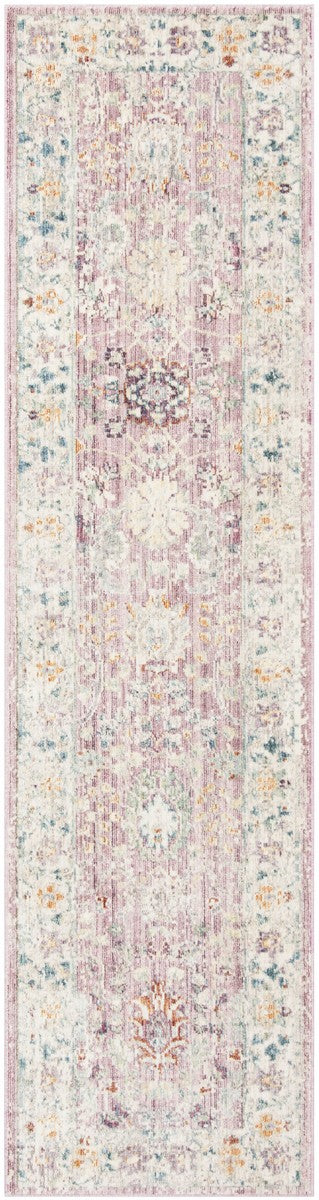 Safavieh Illusion Power Loomed Cotton Backing Rugs In Rose / Cream