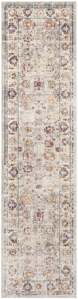 Safavieh Illusion Power Loomed Cotton Backing Rugs In Light Grey / Cream