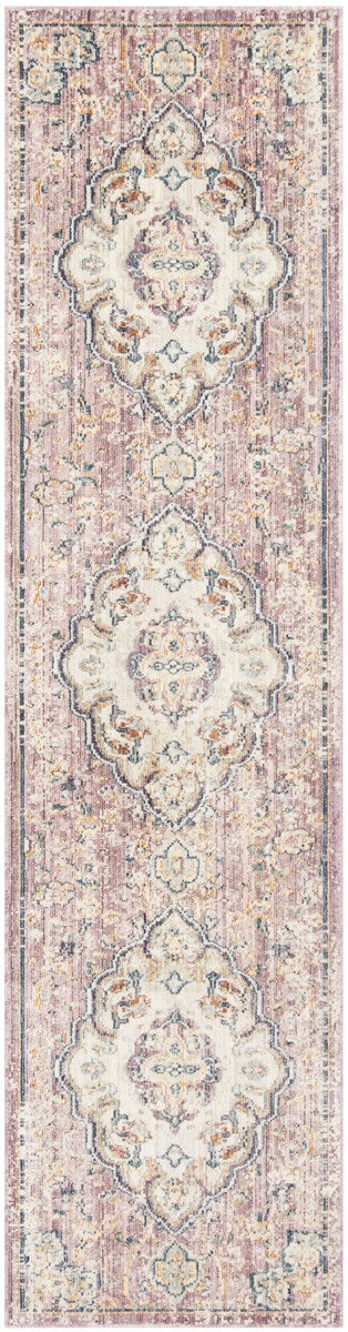 Safavieh Illusion Power Loomed Cotton Backing Rugs In Cream / Rose