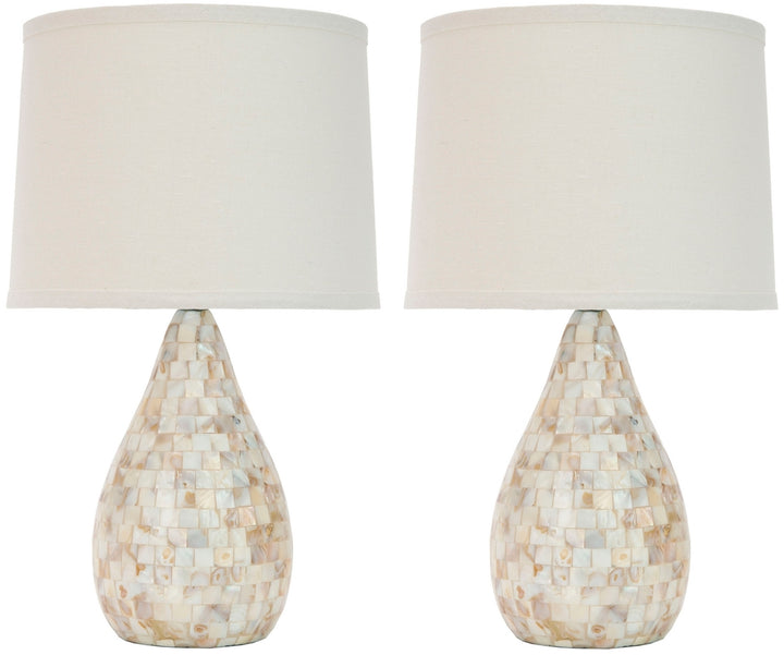 Safavieh Lauralie 20.5-Inch H Ivory Capiz Shell Lamp