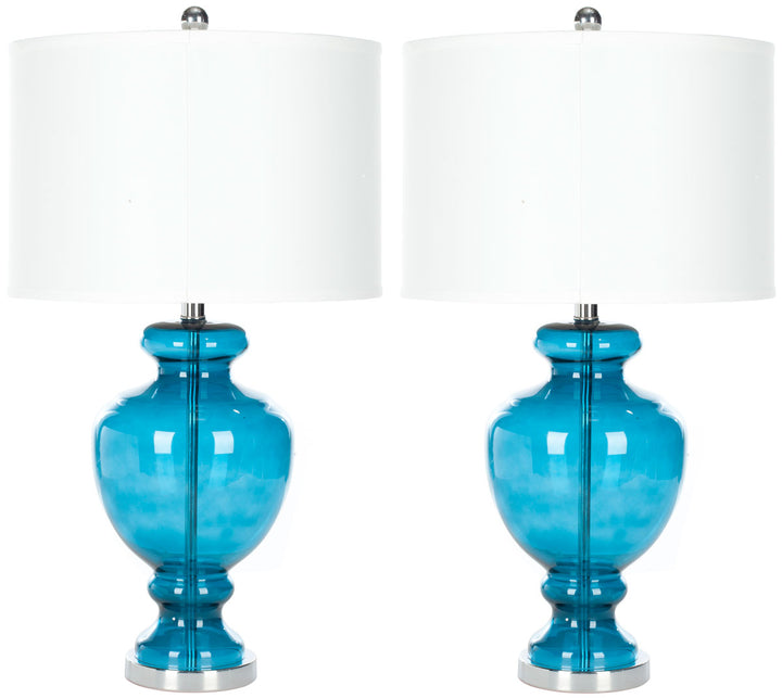 Safavieh Morocco 27-Inch H Blue Glass Table Lamp